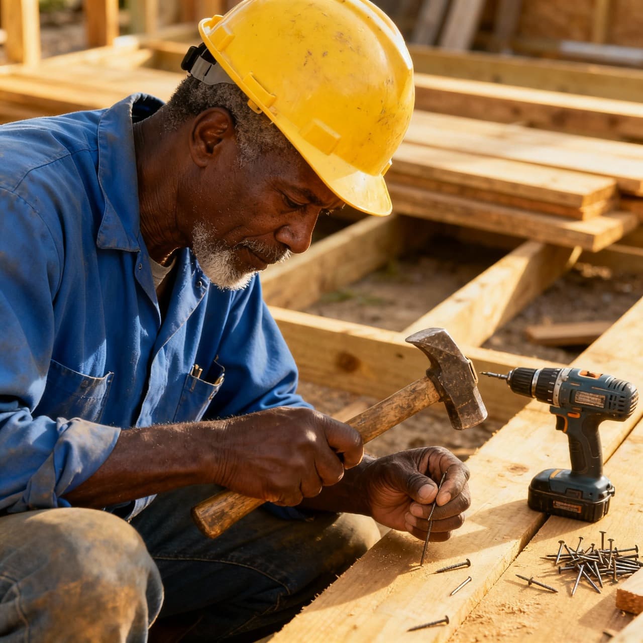 Experienced Sinqobile Construction craftsman Dingwayo Reason Ndlovu with 15+ years expertise in residential construction, renovations, and home improvements across Gauteng